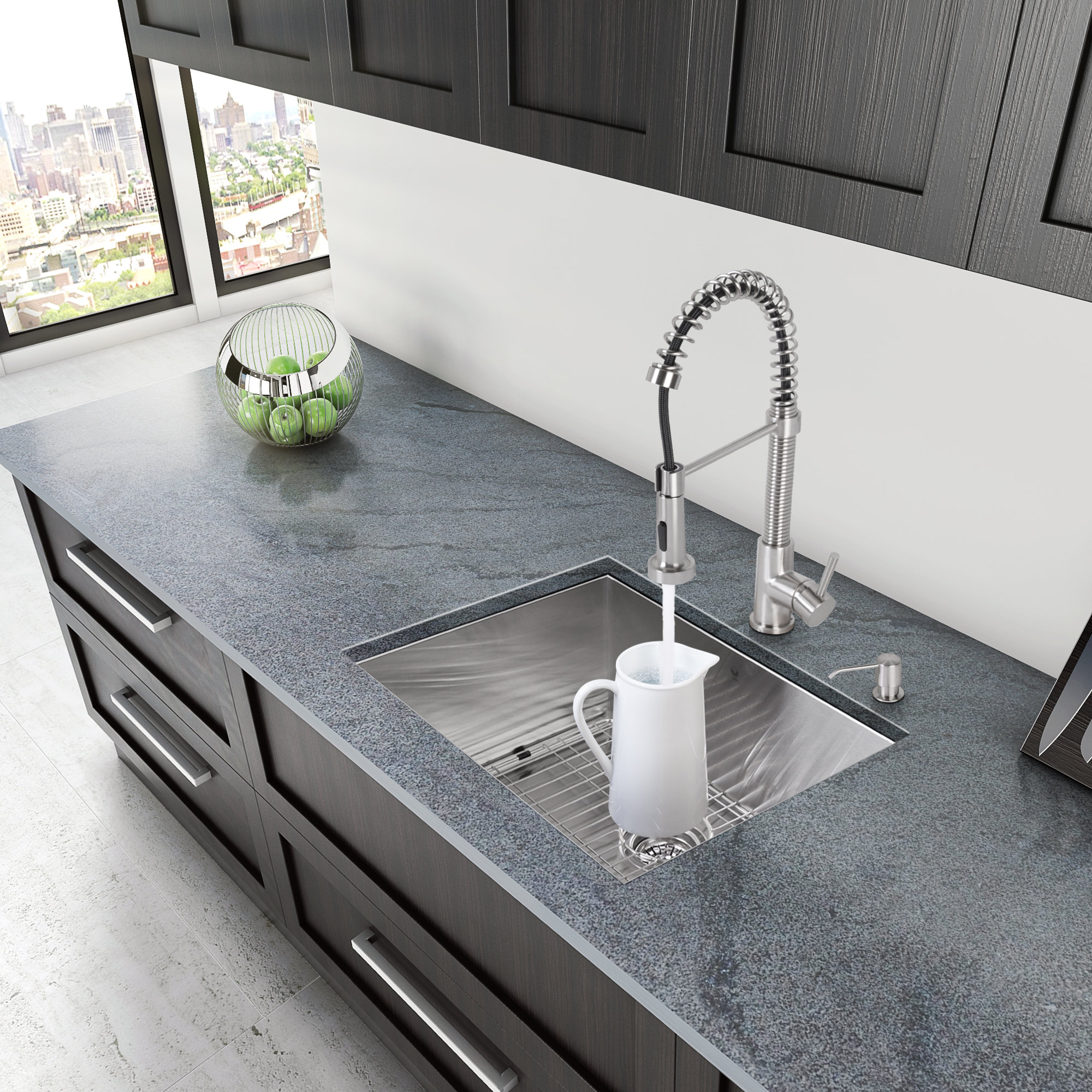 23 inch undermount single bowl 16 gauge stainless steel kitchen sink - Stainless Steel Kitchen Sink Gauge 23 inch undermount single bowl 16 gauge stainless steel kitchen sink - Stainless Steel Kitchen Sink Gauge