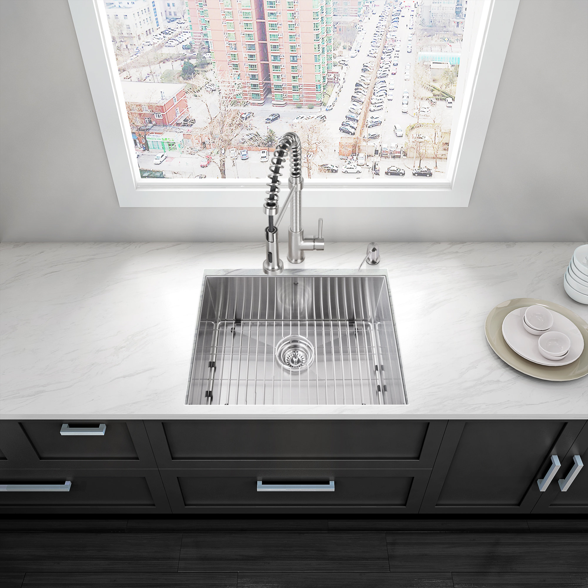 23 inch undermount single bowl 16 gauge stainless steel kitchen sink - Stainless Steel Kitchen Sink Gauge 23 inch undermount single bowl 16 gauge stainless steel kitchen sink - Stainless Steel Kitchen Sink Gauge