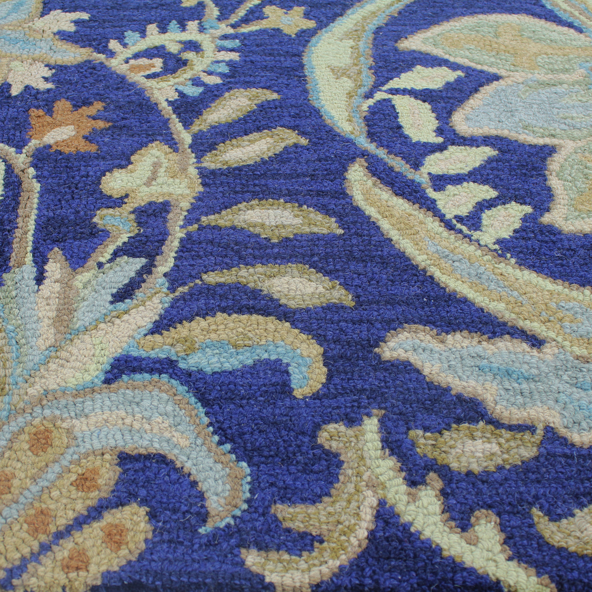 Artemis Navy Floral Wool Area Rug & Reviews Joss & Main