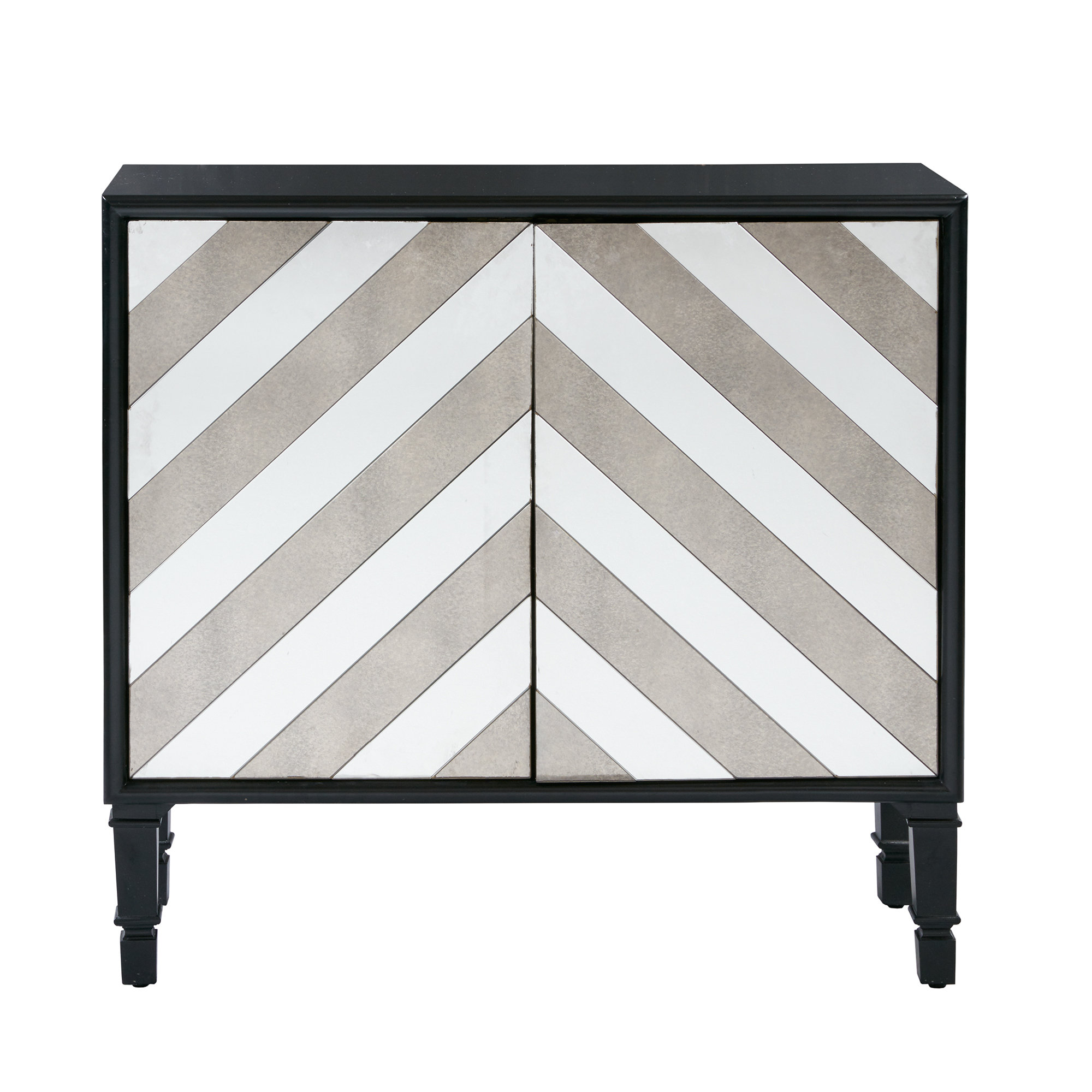 Everberg Chevron Mirror Accent Chest & Reviews AllModern