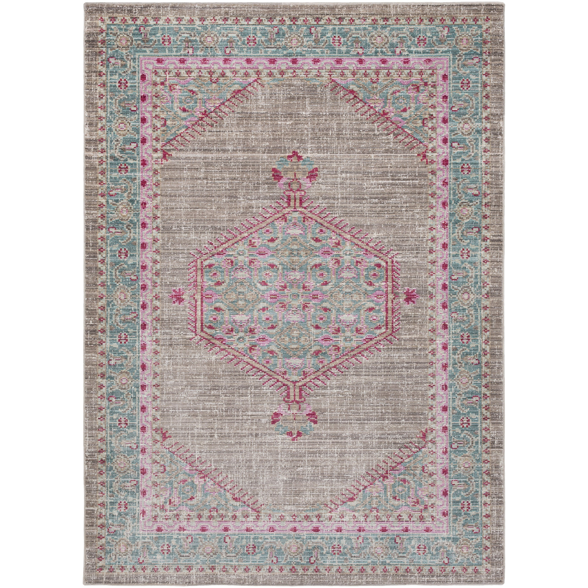 Bungalow Rose™ Kamil Blue / Pink Area Rug & Reviews Wayfair