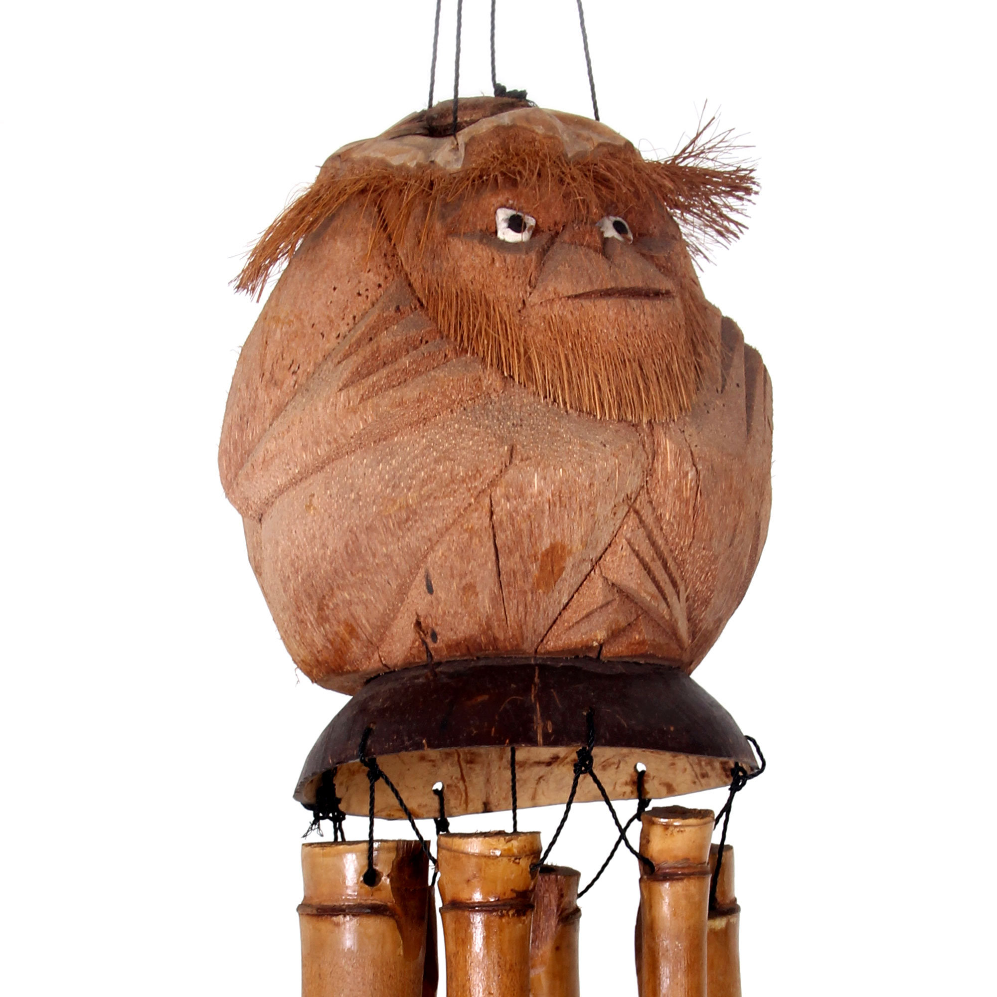 Novica Coconut Gorilla On Bamboo Wind Chime Wayfair Coconut Gorilla On Bamboo Wind Chime