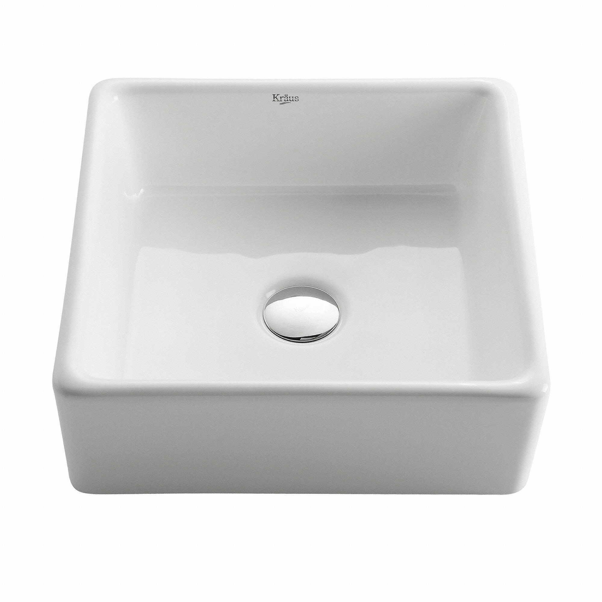 Kraus Ceramic Square Vessel Bathroom Sink & Reviews Wayfair