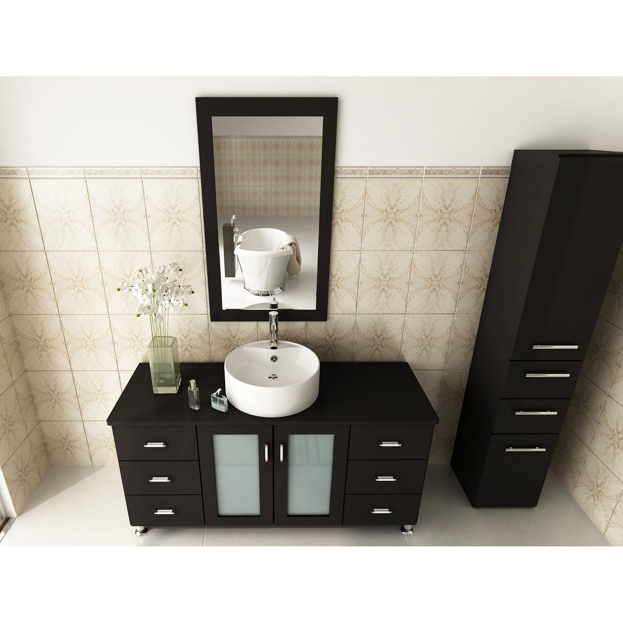JWH Living 47" Single Grand Lune Bathroom Vanity Set & Reviews Wayfair