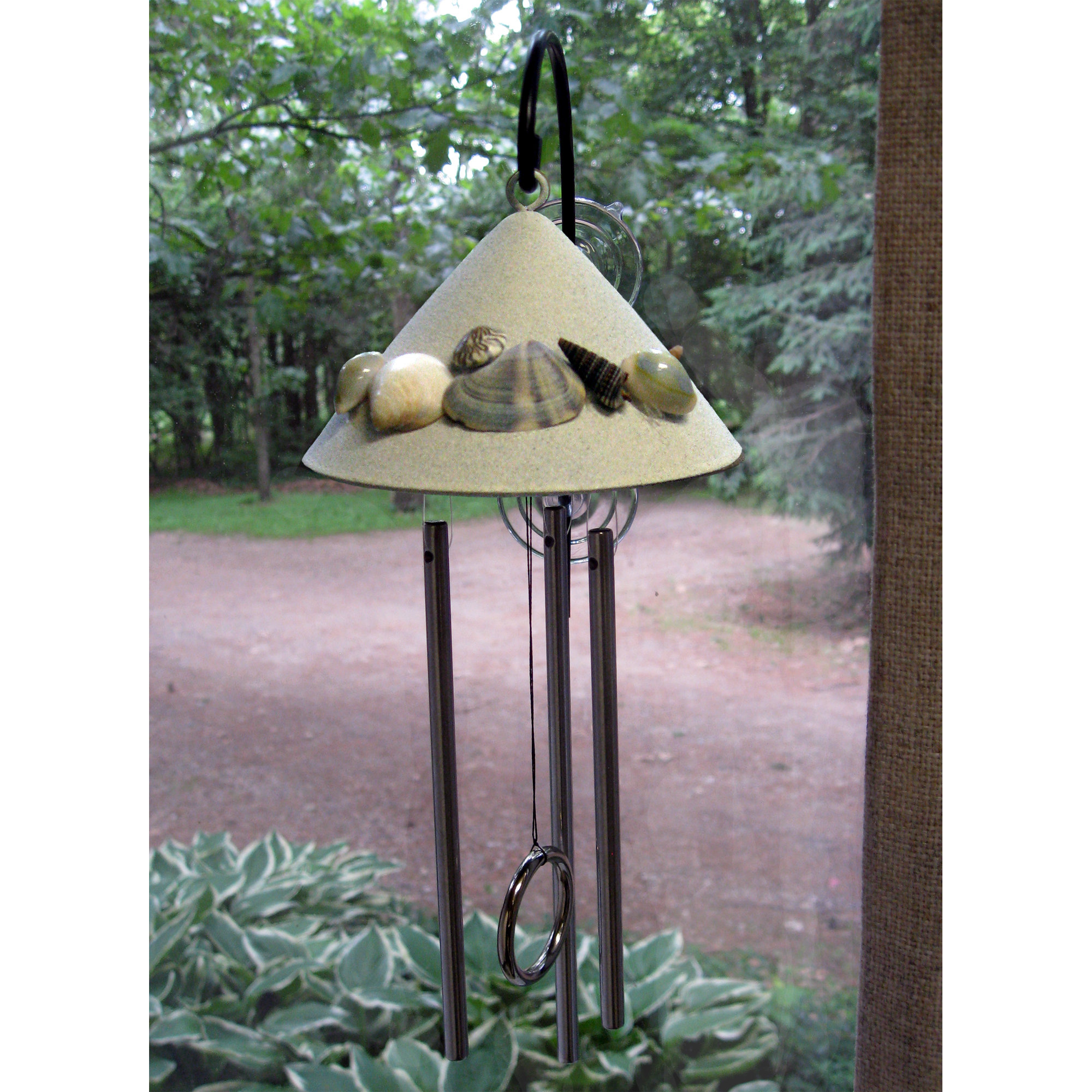 Sunblossom Solar Gifts Llc Window Seashell Sugar Sand Indoor Window Seashell Sugar Sand Solar Indoor Wind Chime