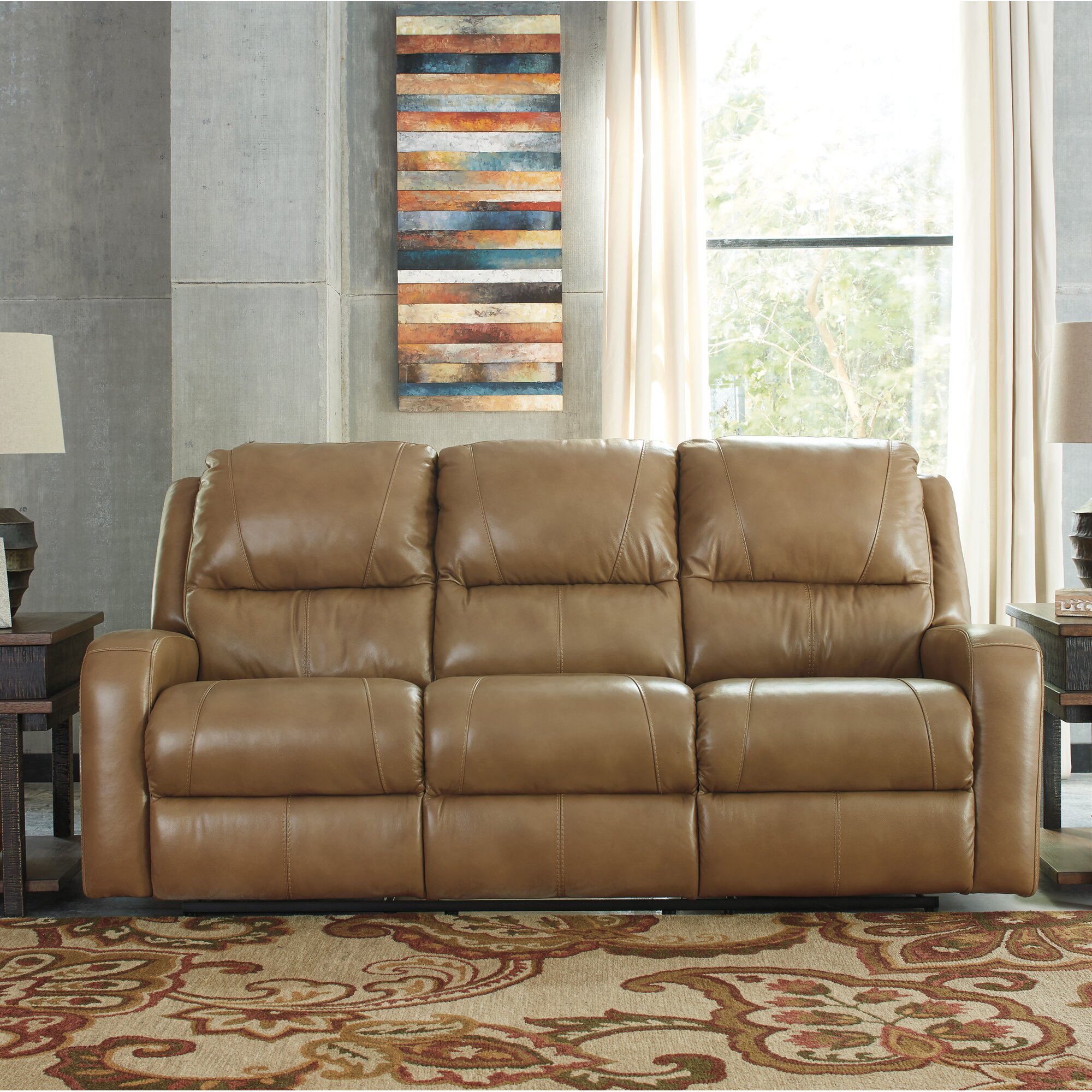 Andover Mills Clevenger Leather Reclining Sofa & Reviews