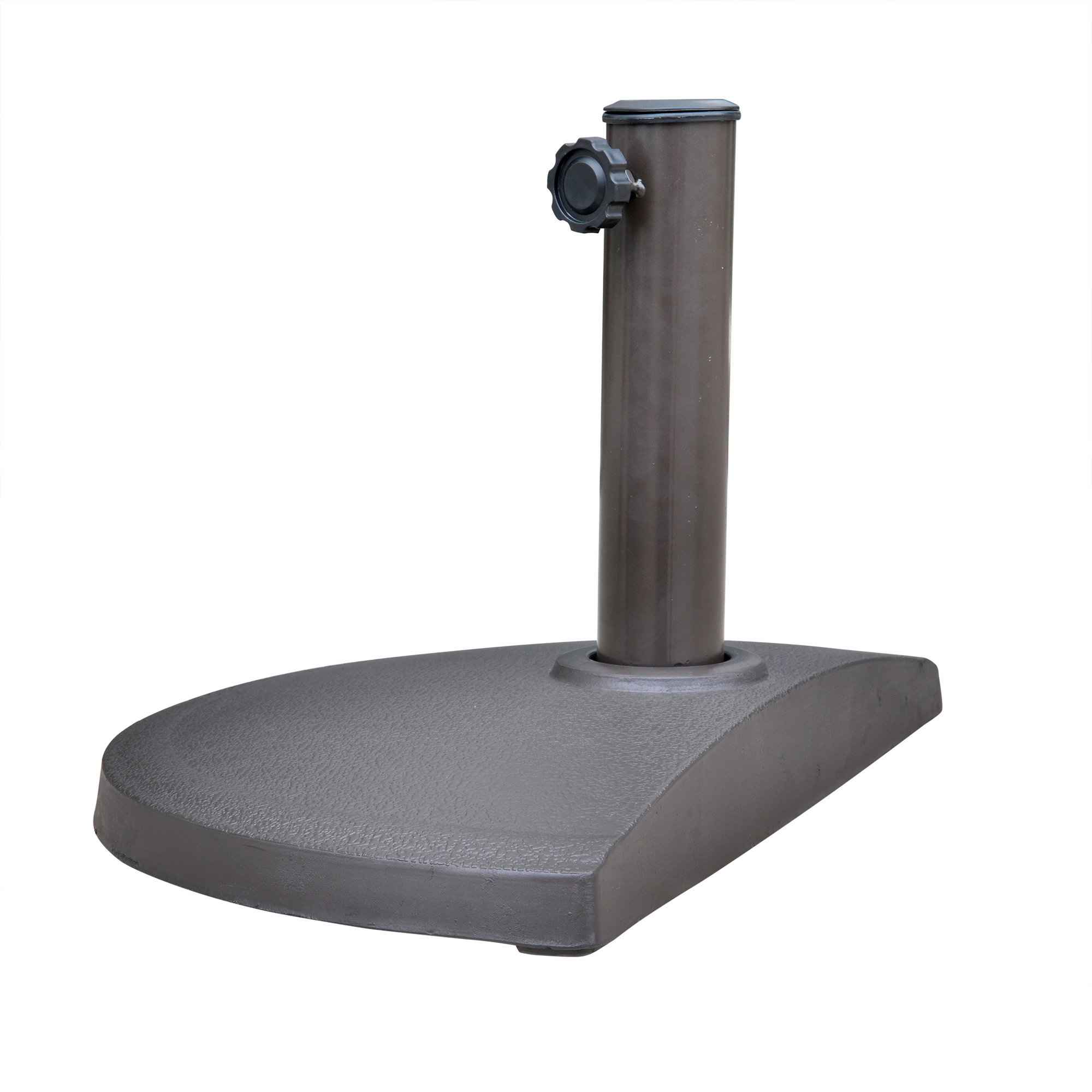Island Umbrella Half Round Resin Free Standing Base Half Round Resin Free Standing Umbrella Base