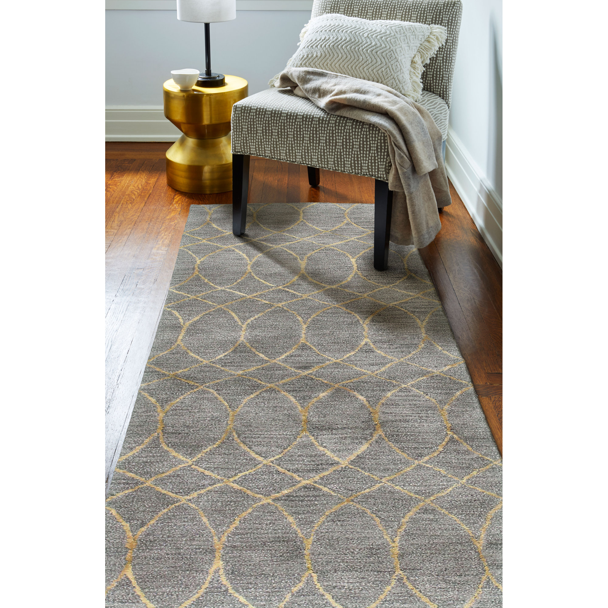 Quinn Grey Geometric HandTufted Area Rug & Reviews Joss & Main