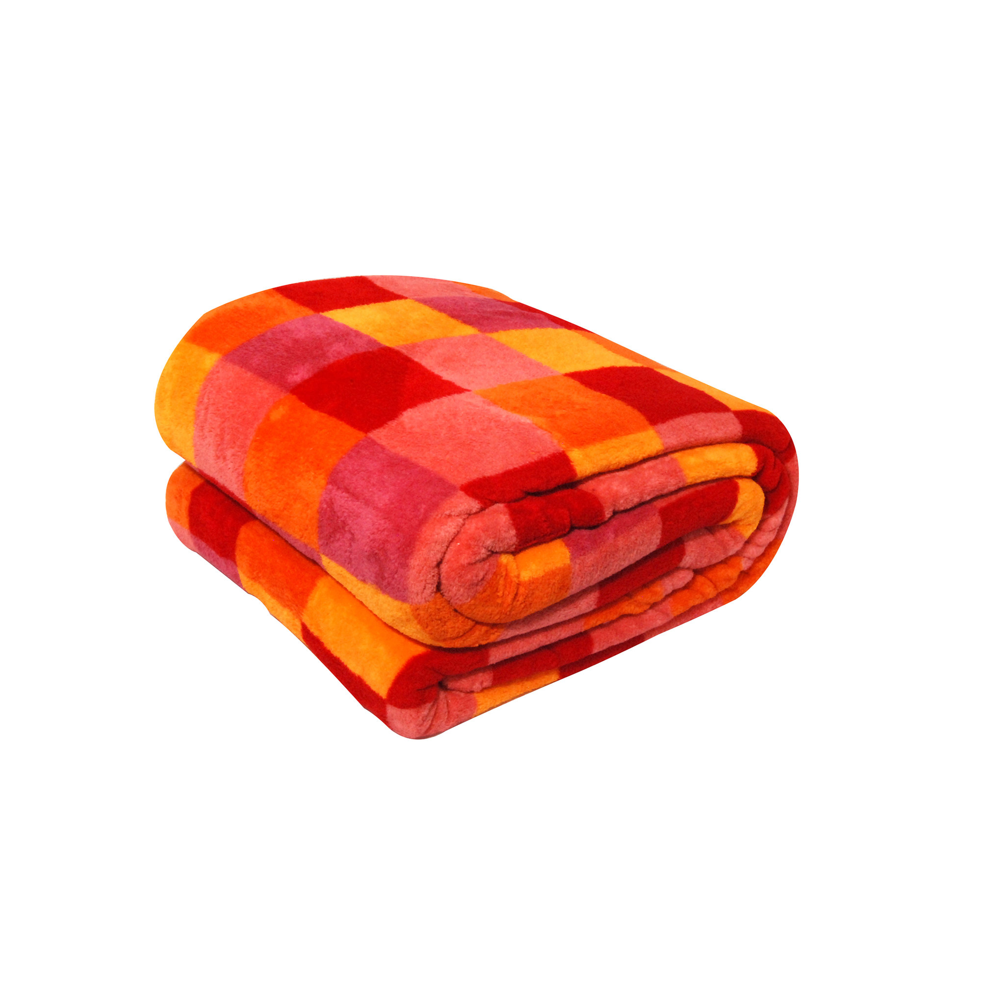 LCM Home Fashions, Inc. Luxury Printed Check Plush Blanket & Reviews