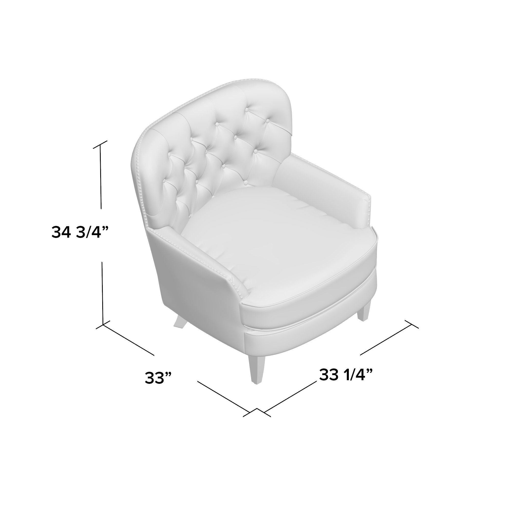 Three Posts Tufted Upholstered Club Chair & Reviews Wayfair