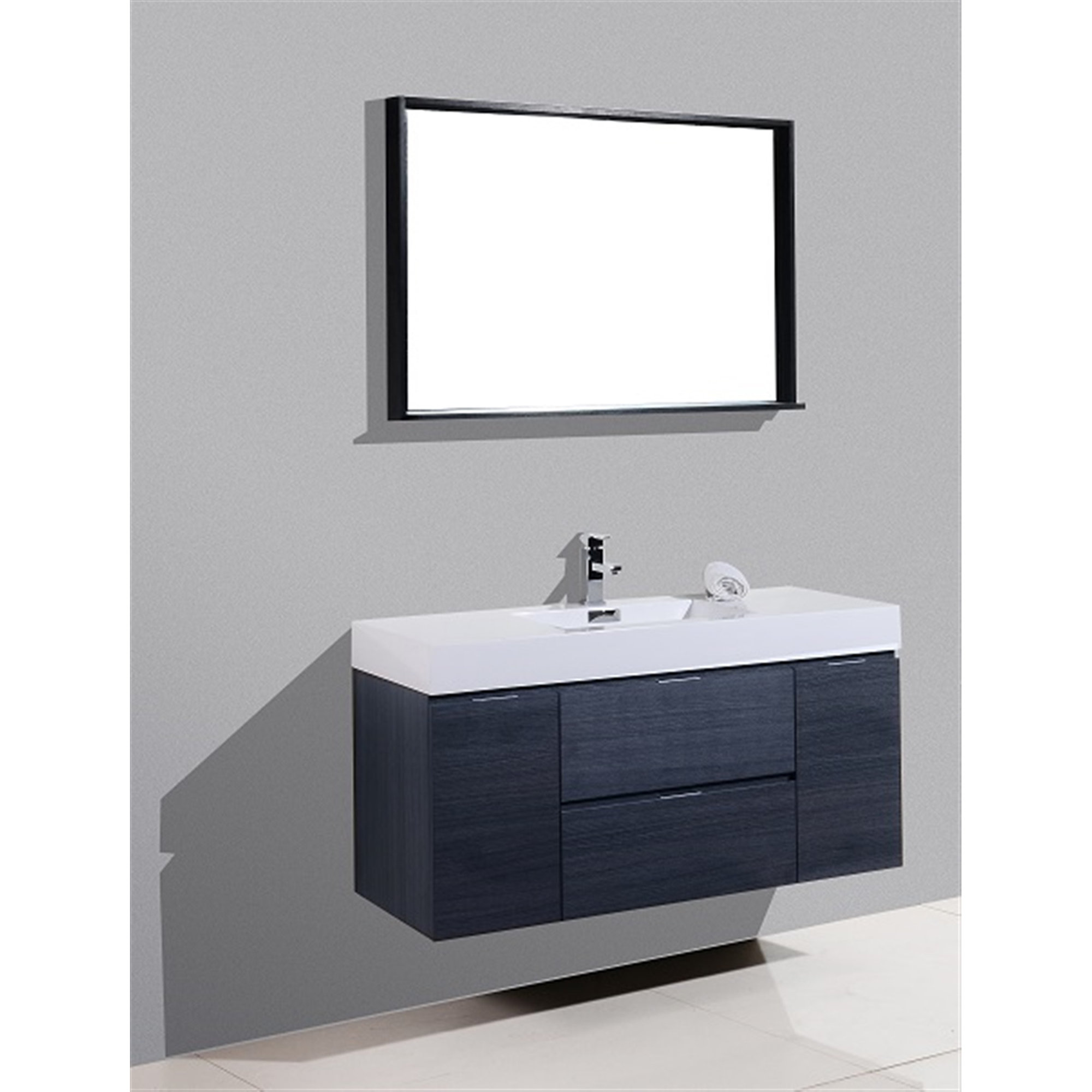 Wall Mounted Vanities 31 Inch Wall Mounted Black Gl Bathroom Vanity