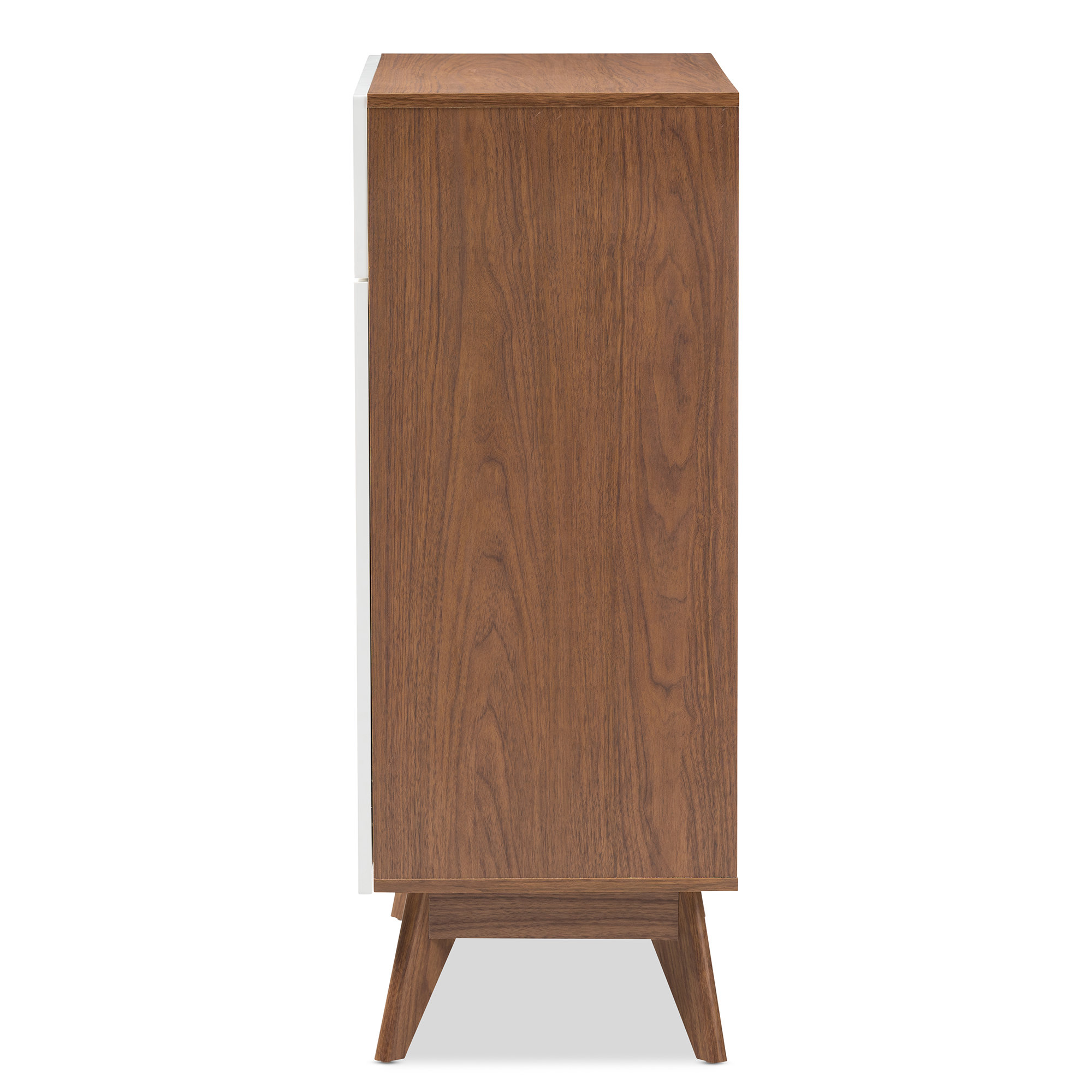 Oliver MidCentury Walnut Shoe Storage & Reviews Wayfair