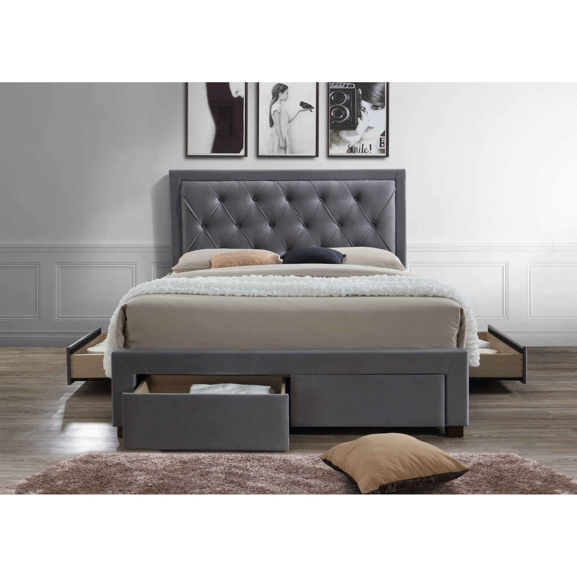 Mercury Row Lincolnwood Upholstered Storage Bed & Reviews Wayfair.co.uk