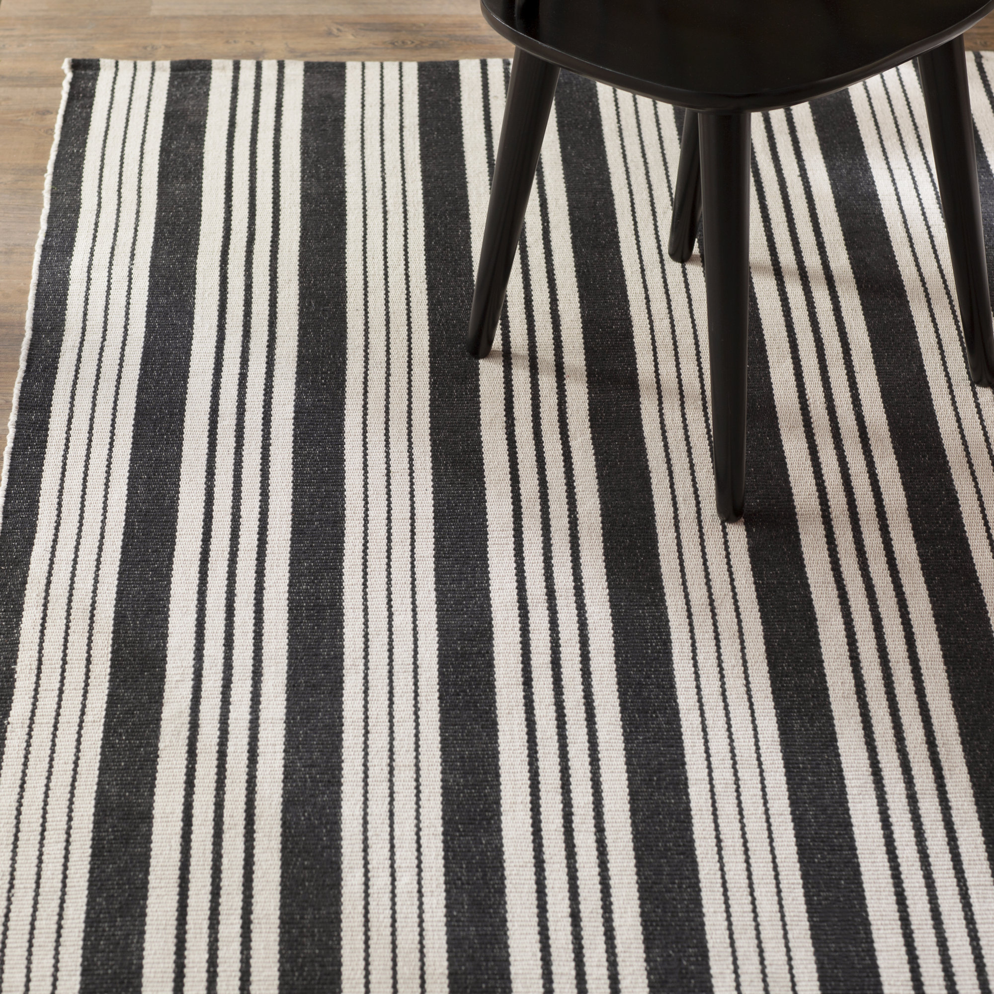 Ollie Hand Woven Black Area Rug & Reviews Birch Lane
