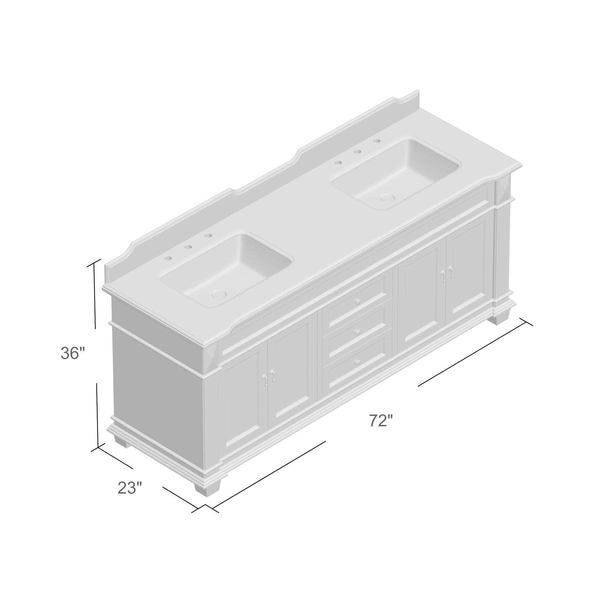 Elizabeth 72" Double Bathroom Vanity Set & Reviews Joss & Main