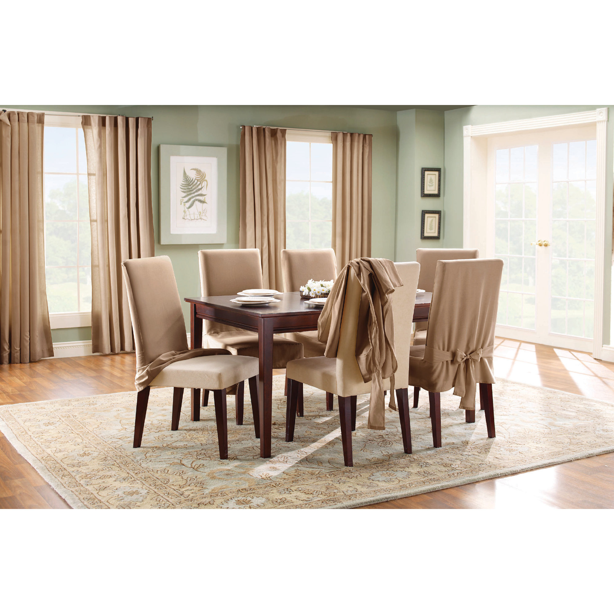 Sure Fit Cotton Duck Full Length Dining Room Chair Slipcover & Reviews Wayfair