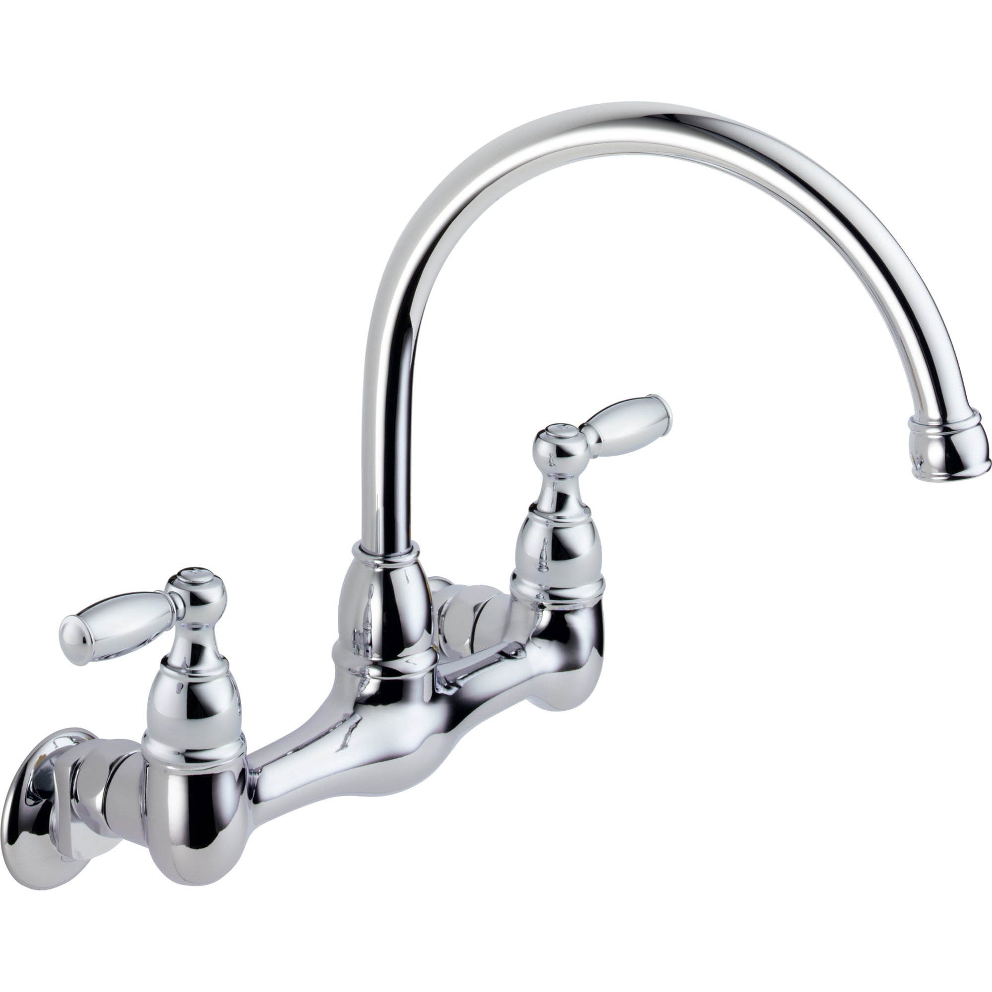 Wall Mount Kitchen Faucet delta traditional 2 handle pot filler wall mount traditional kitchen faucet Two Handle Wall Mounted Kitchen Faucet Wall Mount Kitchen Faucet chrome high arch wall mount kitchen faucet chrome Two Handle Wall Mounted Kitchen Faucet