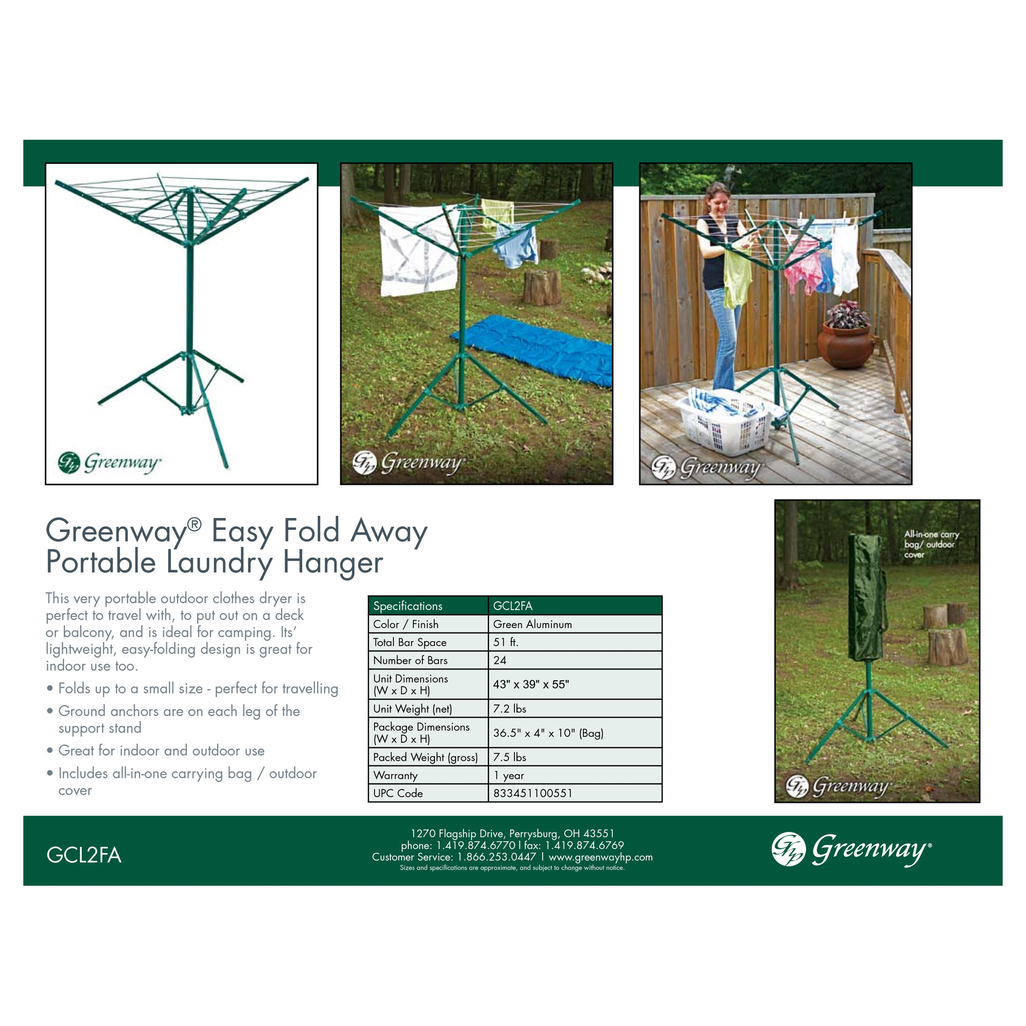 Greenway Easy Fold Away Portable Laundry Hanger & Reviews Wayfair