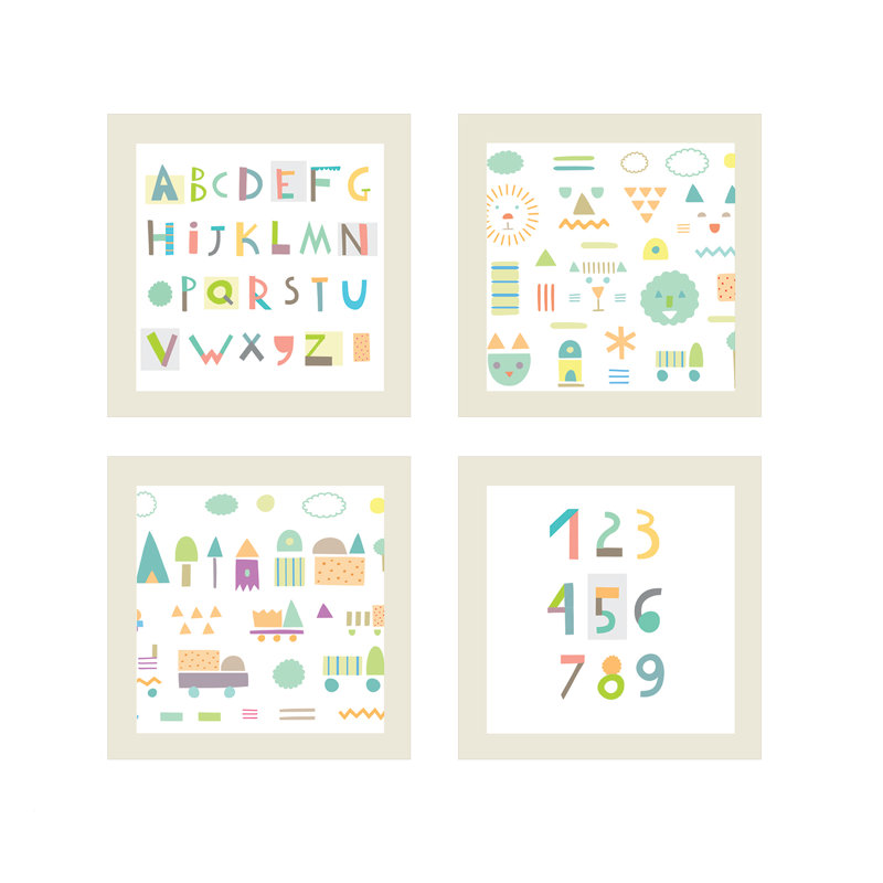 Wayfair Wall Art fundeco abc's and numbers 4 piece wall art set & reviews | wayfair Wayfair Wall Art fundeco abc's and numbers 4 piece wall art set & reviews | wayfair