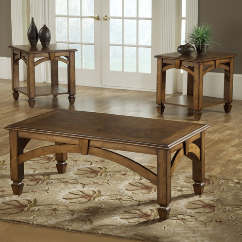 bernards arch design 3 piece coffee table set & reviews | wayfair bernards arch design 3 piece coffee table set & reviews | wayfair