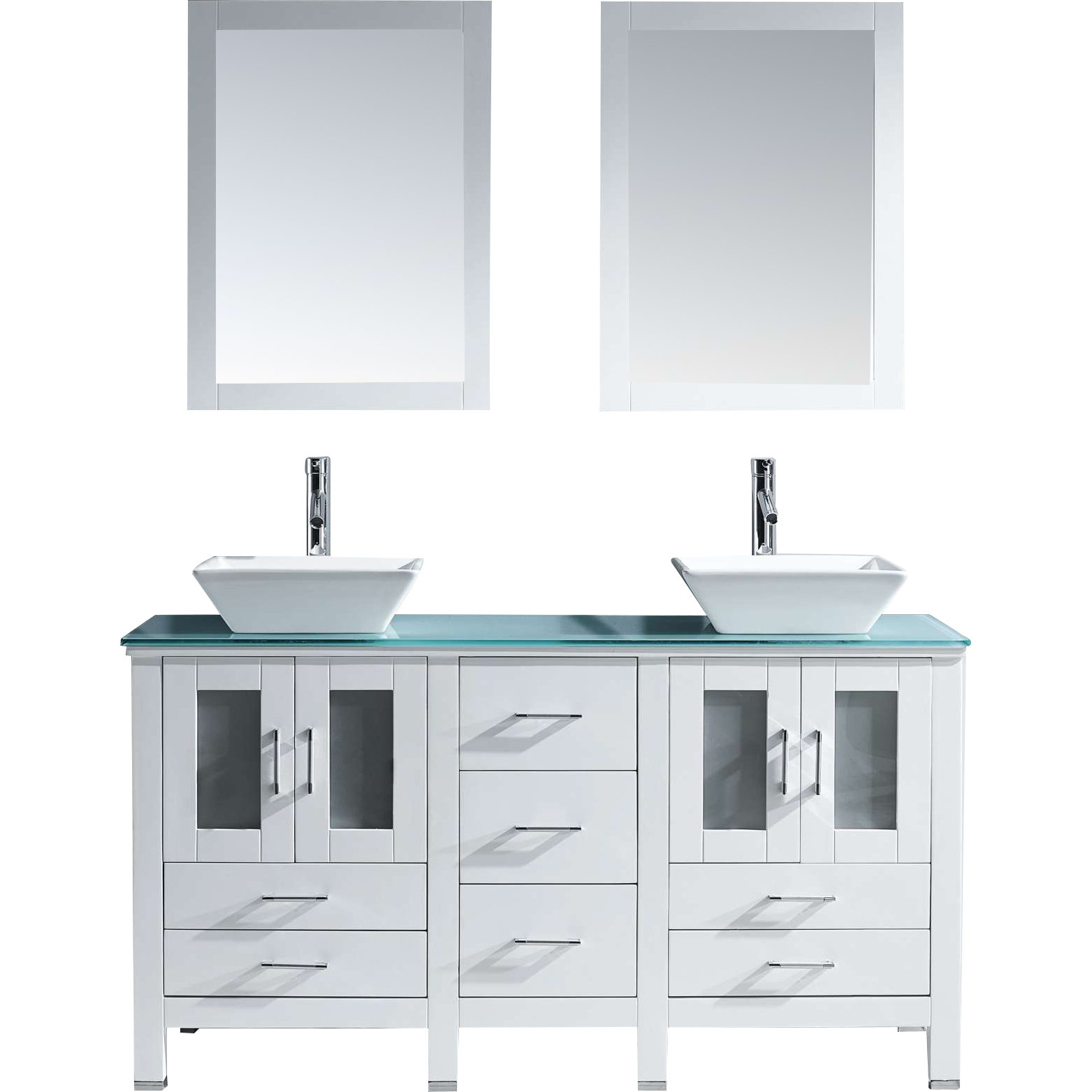 Glass Top Bathroom Vanity