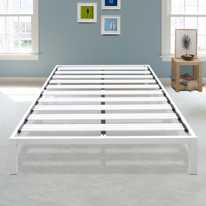 White Platform Bed Frames latitude run hulme white metal platform bed frame | wayfair White Platform Bed Frames latitude run hulme white metal platform bed frame | wayfair