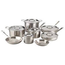  Brushed Stainless Steel 14 Piece Cookware Set  by All-Clad 