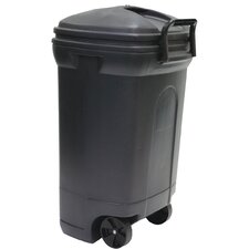 Curbside Trash Cans You'll Love | Wayfair - Wayfair Basics 34 Gallon Wheeled Trash Can