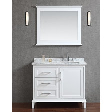 45 Single Sink Vanity White With Marble Top