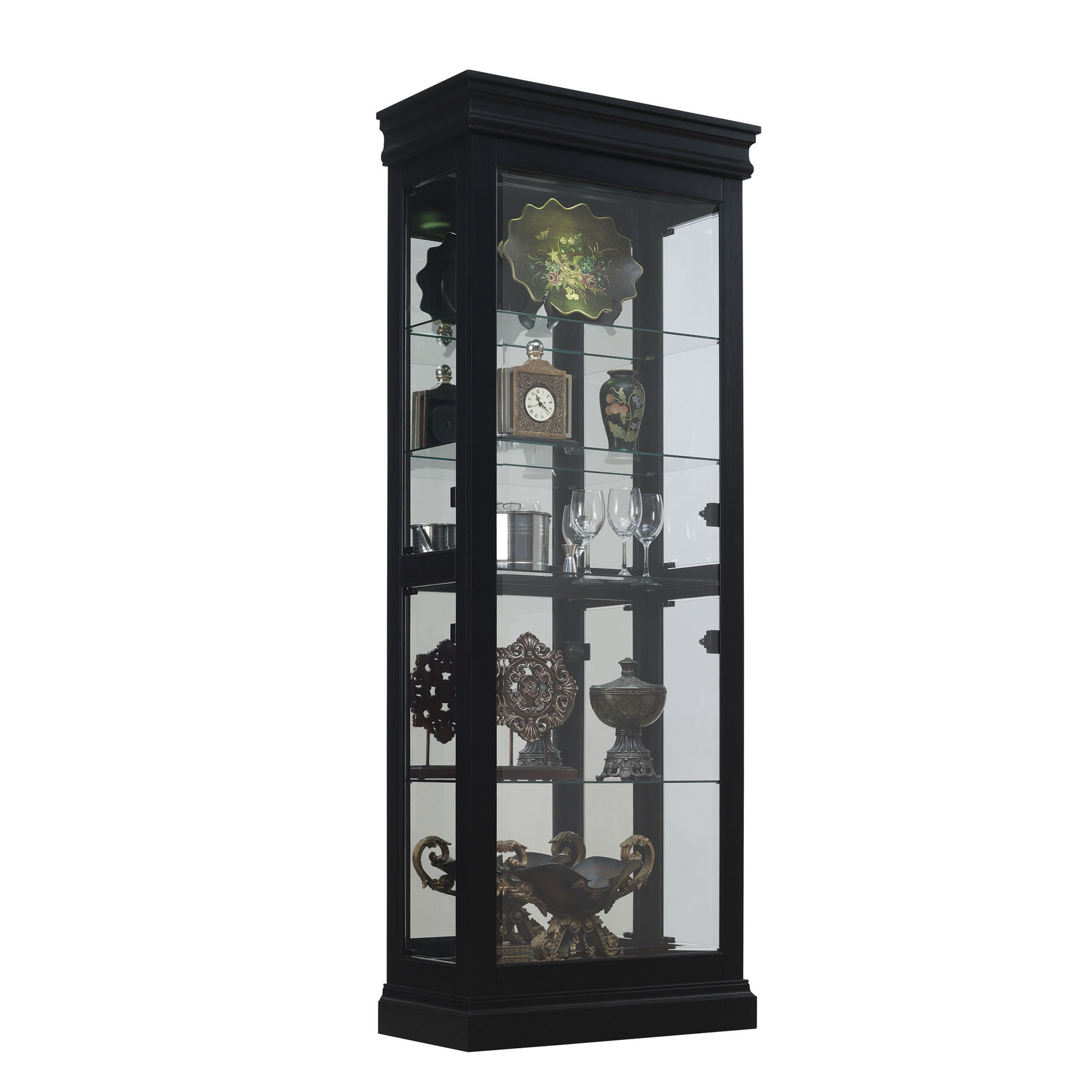 Classic Flame Louie Curio Cabinet Reviews Wayfair Louie Curio Cabinet