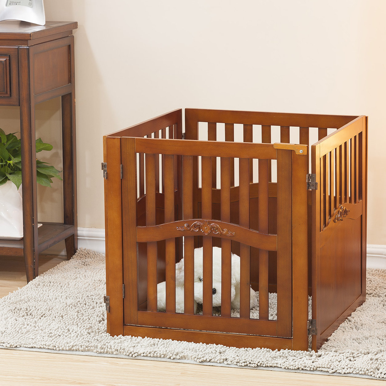 Elegant Home Fashions Lily 4 Panel Convertible Dog Gate ...