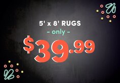 Only $39.99 5′ x 8′ Rug Blowout Sale at Wayfair