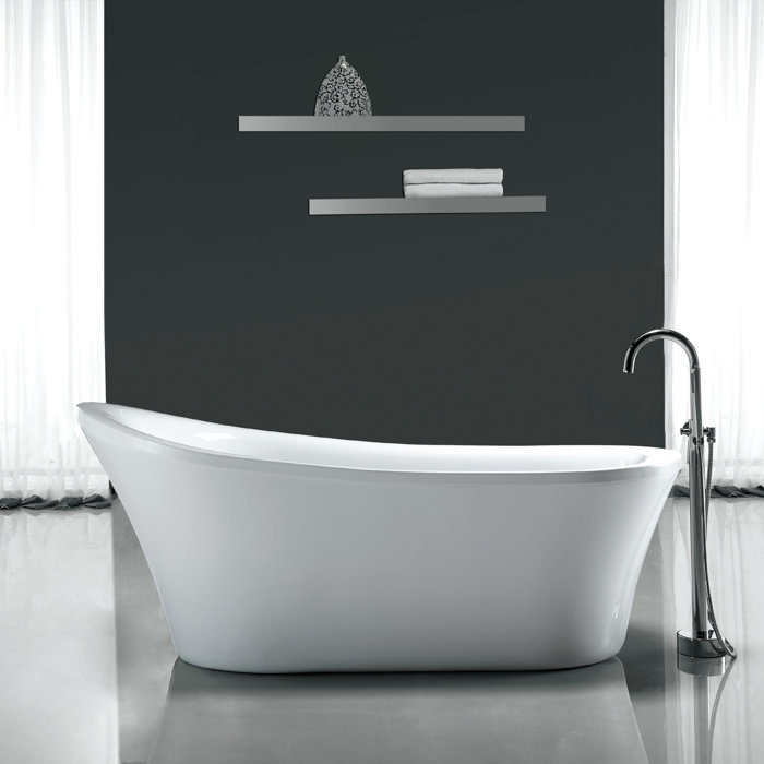 Ove Decors Rachel 70 X 34 Freestanding Acrylic Slipper Bathtub Ove Decors Rachel 70 X 34 Freestanding Acrylic Slipper Bathtub Reviews Wayfair