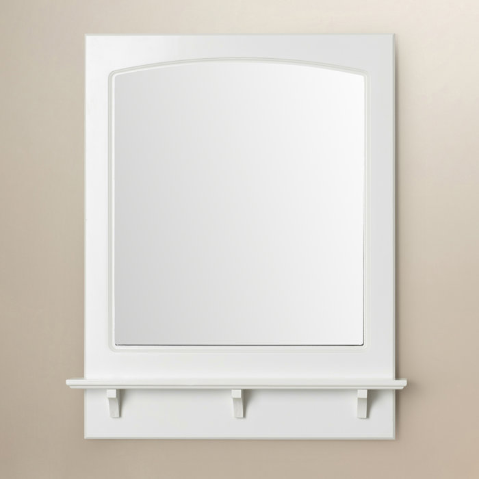 Wall Mirror With Shelf winston porter rectangle white wall mirror with shelf & reviews Wall Mirror With Shelf winston porter rectangle white wall mirror with shelf & reviews