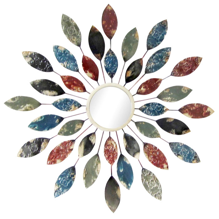 Sunburst Wall Mirror andover mills sunburst leaves wall mirror & reviews | wayfair Sunburst Wall Mirror andover mills sunburst leaves wall mirror & reviews | wayfair