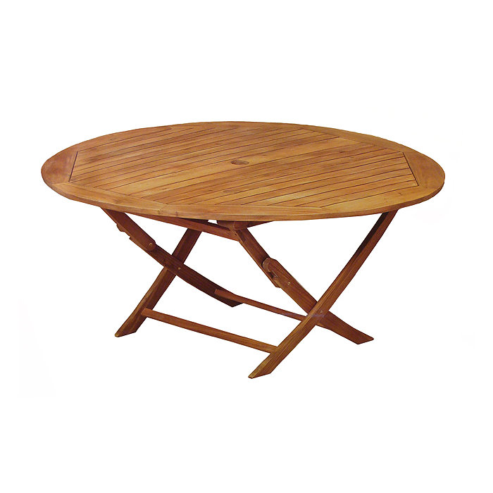 Northlight Acacia Wood Outdoor Patio Furniture Round Folding Table Northlight Acacia Wood Outdoor Patio Furniture Round Folding Table Reviews Wayfair