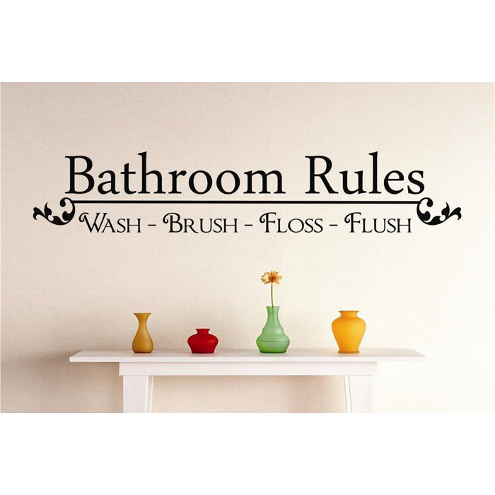 Bathroom Rules design with vinyl bathroom rules wall decal & reviews | wayfair Bathroom Rules design with vinyl bathroom rules wall decal & reviews | wayfair