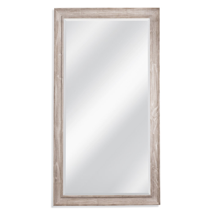 White Wash Leaner Full Length Mirror