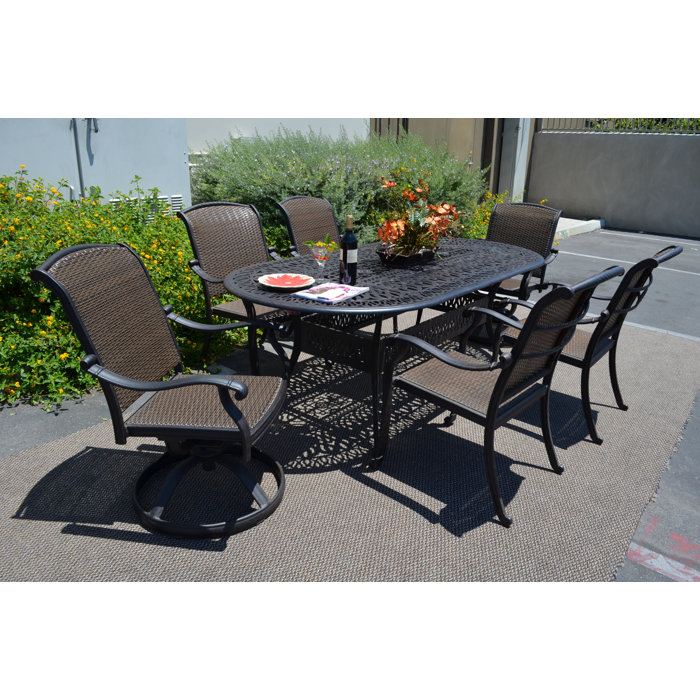 K B Patio Santa Clara 7 Piece Dining Set Reviews Wayfair
