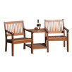 wooden companion or love seat