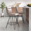 Vangorder Swivel Bar & Counter Stool, Taupe, (24" Seat Height) Set of 2