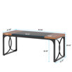 62.9" Dining Table Color: Brown/Black