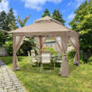 MasterCanopy 13 Ft. W x 13 Ft. D Steel Patio Gazebo Roof Color: Khaki