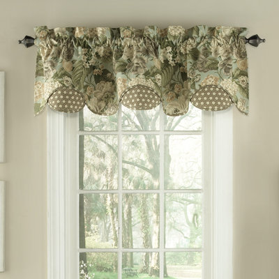 waverly garden glory scalloped floral curtain valance & reviews waverly garden glory scalloped floral curtain valance & reviews