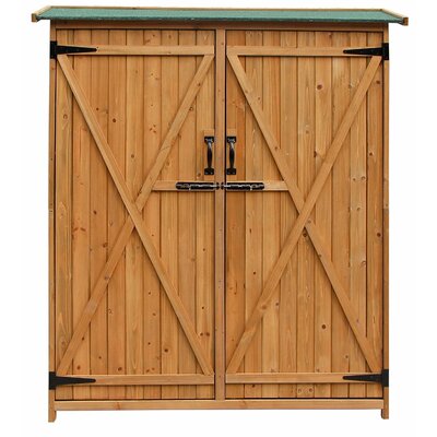 Merax 4.59 Ft. W x 1.64 Ft. D Wooden Storage Shed