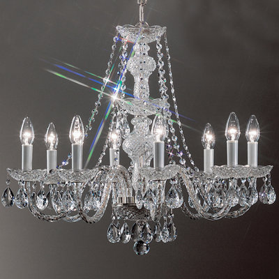 8 Light Crystal Chandelier Shapeyourminds Clic Lighting Monticello 8 Light Crystal Chandelier Reviews