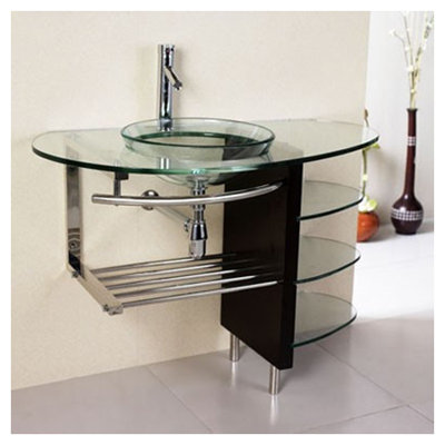 Kokols 24 Bathroom Vanity Set kokols circular vessel bathroom sink & reviews | wayfair Kokols 24 Bathroom Vanity Set kokols circular vessel bathroom sink & reviews | wayfair