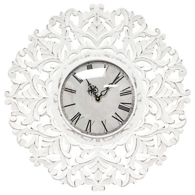 fetco home decor tuton 24" wall clock & reviews | wayfair fetco home decor tuton 24" wall clock & reviews | wayfair