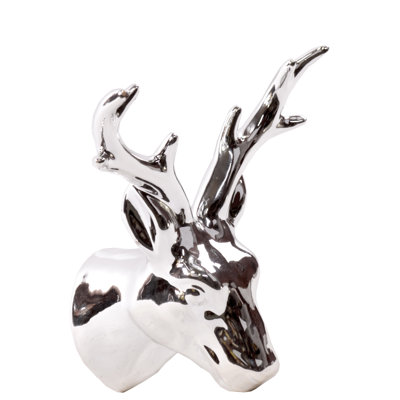 Deer Head Wall Decor urban trends ceramic deer head wall decor chrome silver & reviews Deer Head Wall Decor urban trends ceramic deer head wall decor chrome silver & reviews