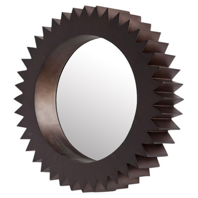 Brown Wall Mirror mercana cog 19" wall mirror in brown & reviews | wayfair Brown Wall Mirror mercana cog 19" wall mirror in brown & reviews | wayfair